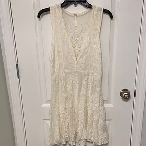 Free People Cream Lace Detail